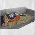 thumbnail image 6 of Art Soft Flannel Fleece Throw Blanket, Abstract Geometric Grunge Circles Triangles with Paint Strokes Trippy Design, Cozy Plush for Indoor and Outdoor Use, 60" x 80", Multicolor, by Ambesonne, 6 of 6