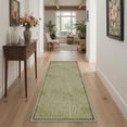thumbnail image 4 of 2x3 Area Rug Machine Washable Low Pile Indoor Rug with Non Slip Backing, for Entryway, Entrance, Front Door and Bathroom, Geometric Stripe Pattern, Sage Beige, 4 of 5