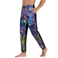 thumbnail image 3 of Kdxio Cosmic Purple Irises Pattern Joggers,Sweatpants for Men with Pockets-Large, 3 of 5
