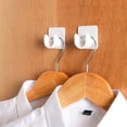 thumbnail image 6 of 4 Pcs Curtain Hooks Curtain Rod Support Curtain Rod Mount Bracket Spray Bottle Holder Cupboard White Abs, 6 of 6