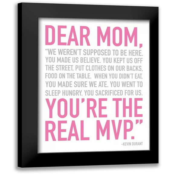 Grey, Jace 12x14 Black Modern Framed Museum Art Print Titled - Mom Real MVP