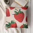 thumbnail image 3 of SHANXI Cute Fruit Summer Illustration Art Fruit Pillow Covers Pillowcases Home Decor Bed Couch Sofa Office Living Room Cushion 20x20in, 3 of 5