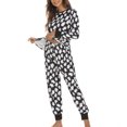 thumbnail image 2 of Tracksuit Set Round Neck Various Specifications Long Sleeve Soft Breathable Colored Pajamas Set for Home Men Women 8409 M, 2 of 5