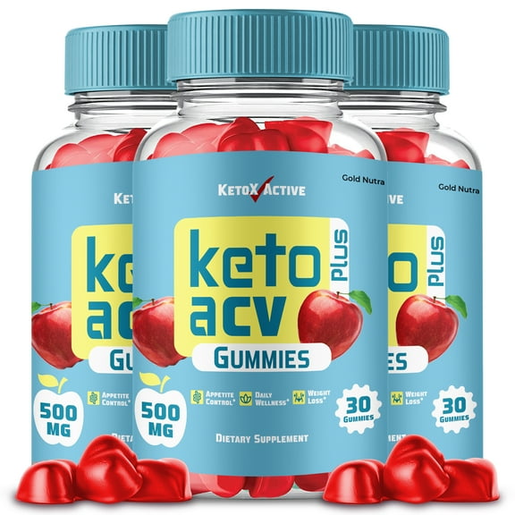 (3 Pack) Keto X Active ACV Gummies, Official Keto X Active for Men and Women Apple Cider Vinegar, 3 Month Supply