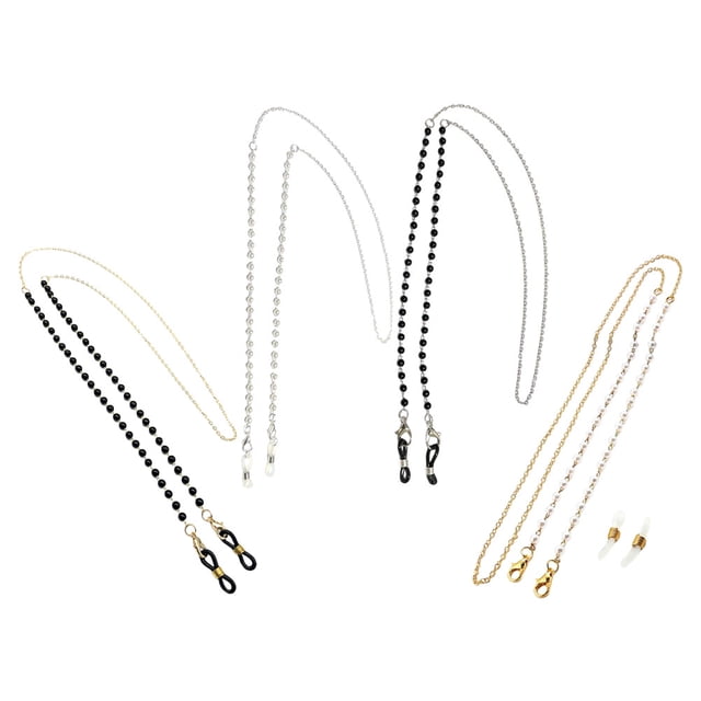 AURARMLET 4pcs Eyeglass Chains Alloy Assorted Color Delicate Design Secure Glasses for Men Outdoor Activities