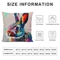 thumbnail image 5 of Qinduosi Cute Animal Rabbit Bunny Back PillowcaseThrow Pillow Covers DecorCushion Case (ps Rabbit Back,, 5 of 5