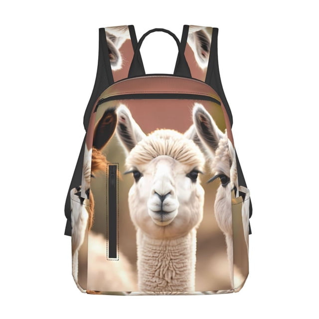 Fotbe Cute Alpaca in Daze Mochila Ligera para Hombres y Mujeres - Duradera y Resistente al Agua, Ideal para Escuela, Trabajo, Viajes y Uso Diario