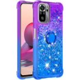 thumbnail image 2 of Phone Case for Redmi Note 10 4G,Case for Redmi Note 10S, Shiny Bling Quicksand Effect TPU Bumper Case with Four Corners Protection Cover for Redmi Note 10 4G/Redmi Note 10S, Purple Blue, 2 of 14