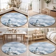 thumbnail image 4 of Round Rugs 3Ft, Coastal Lighthouse Round Area Rug Washable Indoor Throw Carpet, Summer Ocean Nautical Sea Waves Blue Small Non Slip Circle Rug for Bedroom Living Room Home Decor Aesthetic, 4 of 8