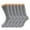Gray, variant on Mid Calf Crew Socks for Women Ecru Cotton Socks Size 9-11 6 Pairs