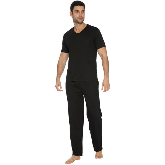 Intimo Mens Soft Knit Short Sleeve V-Neck Top