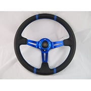 1984  Club Car DS Blue Steering Wheel Golf Cart With Chrome Adapter "