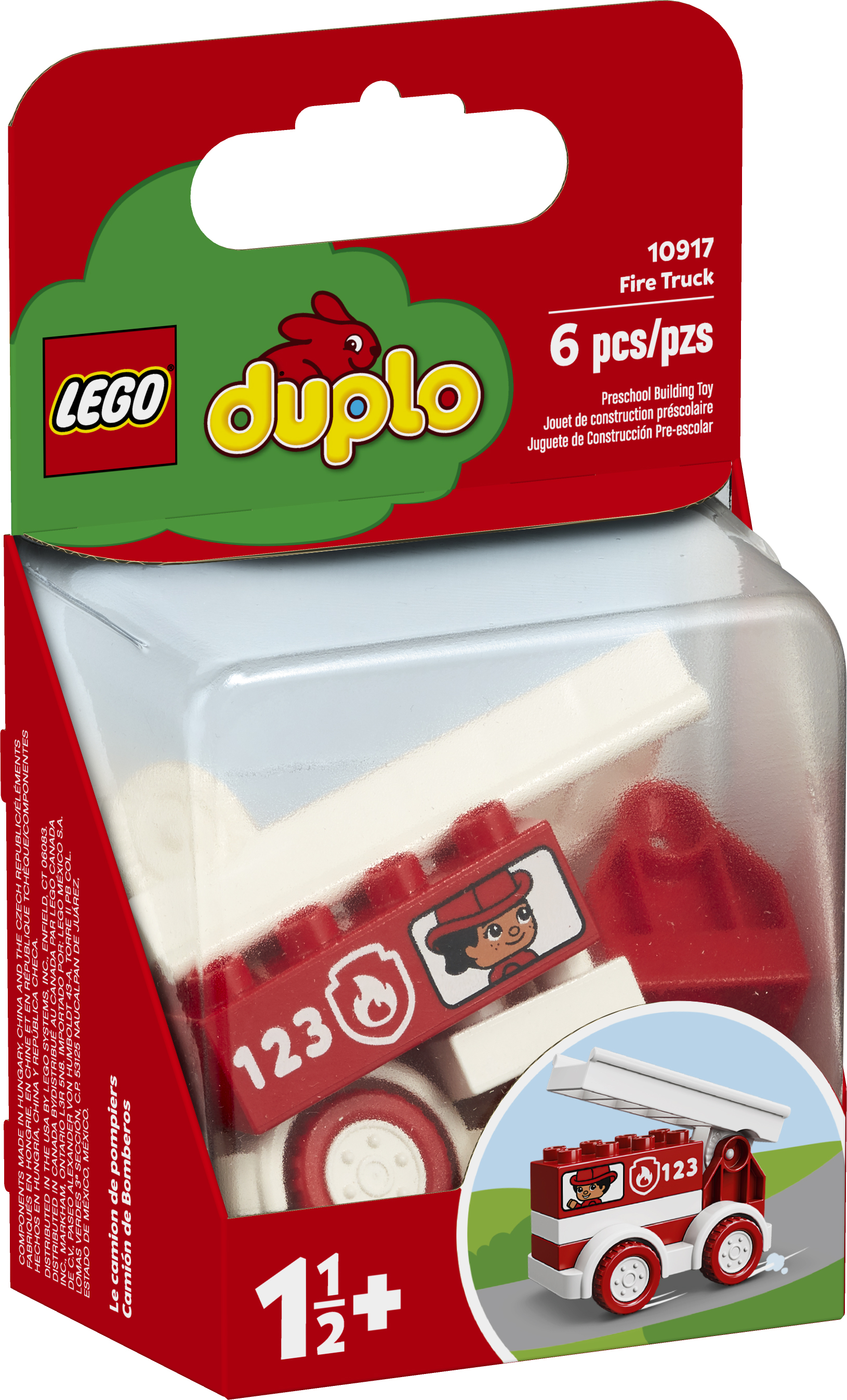 LEGO DUPLO My First Fire Truck 10917 Educational Building Toy for Toddlers (6 Pieces) - image 4 of 6