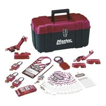 Master Lock 1457E410KA Portable Lockout Kit, 14-piece, Includes 4-Padlocks/Toolbox
