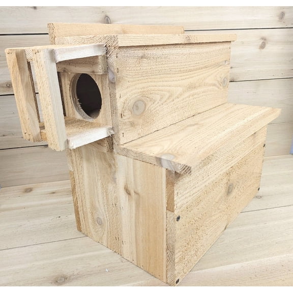 Squirrel House Nesting Box Bird Nature Animals Safety Wooden Cedar Handmade USA