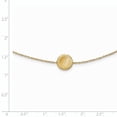 thumbnail image 3 of 14K Yellow Gold Brushed Polished & Diamond Cut Circle Necklace 18 Inch, 3 of 3