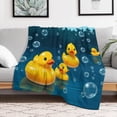 thumbnail image 5 of NIANHE Rubber ducks blanket, comfortable and soft, warm casual blanket, printed design, winter sofa dormitory home decoration, must-have travel product. Size is 60x80 inches., 5 of 9