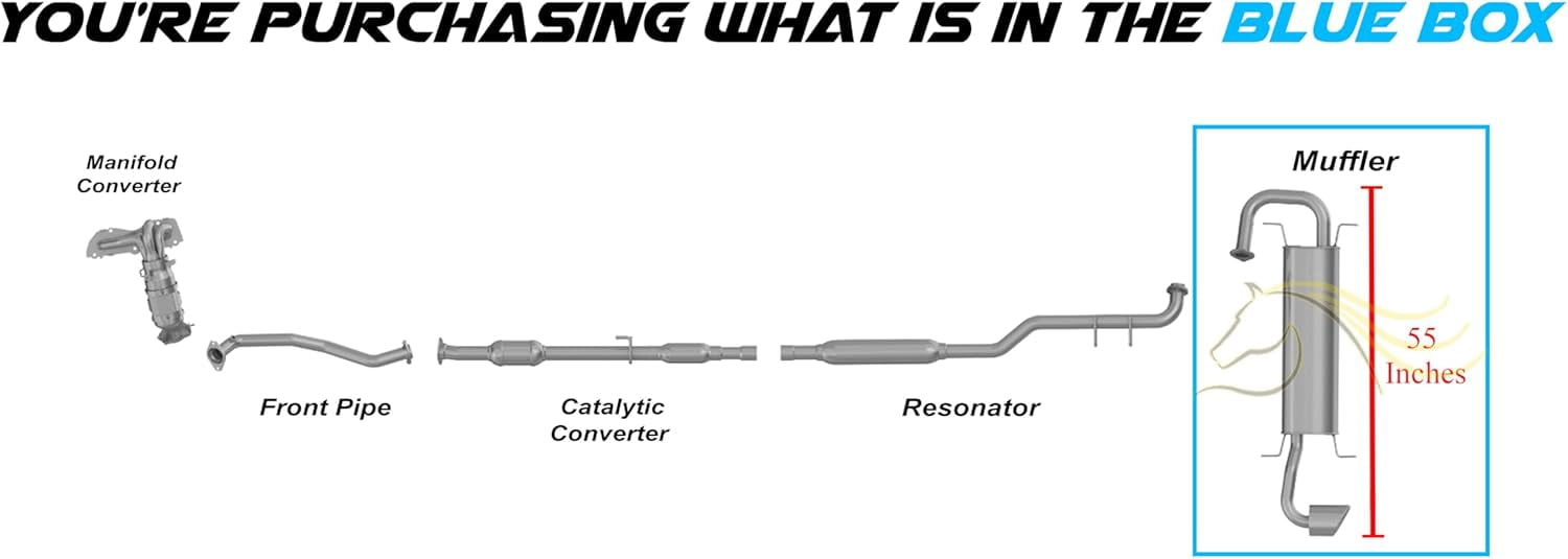Northeastern Exhaust Muffler Fits 2009-2015 Toyota Venza 2.7L - Direct Fit | Stainless Steel