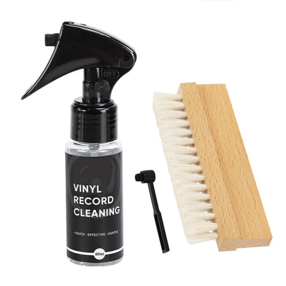 HONCLL Vinyls Record Cleaning Kit 3 in 1 with Soft Cleaning Brush Styluses Brush Cleaner Solution For Pristines Sound Quality