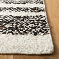 thumbnail image 3 of SAFAVIEH Natura Zyana Geometric Striped Area Rug, Black/Ivory, 6' x 6' Square, 3 of 8