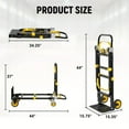 thumbnail image 5 of Rvchic 2 in 1 Foldable Heavy Duty Hand Truck with Retractable Handle and 4 Rubber Wheels,Industrial Convertible Dolly Cart for Moving,Travel,Office Use,600lbs, 5 of 7