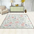 thumbnail image 3 of Coolnut Pink Floral Pattern Non-Slip Runner Rug Washable Soft Absorbent Living Room Rugs for Bedroom 80x58 Inches Home Decor, 3 of 7