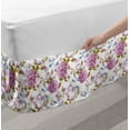 thumbnail image 2 of Flower Bed Skirt, Vintage Style Blossoming Flowers Pattern Colorful Nature Composition in Pastel Tones, Elastic Bedskirt Dust Ruffle Wrap Around for Bedding Decor, 4 Sizes, Multicolor, by Ambesonne, 2 of 2
