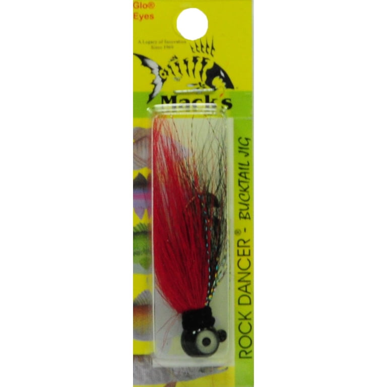Mack's Lure Rock Dancer Jig - Glo Eye Bucktail Fishing Jig For Salmon, Rockfish, And More