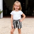 thumbnail image 3 of FRSASU Cotton Striped Shorts for Kids Summer Beach Vacation Casual BermudaBoys Girls Lightweight Shorts, 3 of 4
