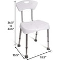 thumbnail image 5 of Carex Shower Chair and Bath Seat - Bath Chair with Back for Elderly, 350lbs, Aluminum Easy Assembly, 5 of 6