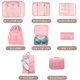 thumbnail image 3 of Juego de 9 Cubos de Embalaje, Organizadores de Viaje con Bolsa Grande para Artículos de Tocador para Ropa y Zapatos, Rosa, 3 of 7