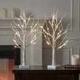 thumbnail image 3 of Christmas Decorations FT Lighted Birch Tree Christmas Tree Battery Operated with Timer Holder Tabletop Centerpiece for Home Decor, 3 of 8