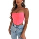 thumbnail image 3 of Txlixc Mujeres Sexy Bustiers Color sólido fuera del hombro Crop Tank Top Push Up Corsés sin tirantes Txlixc Sexy, 3 of 6