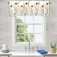 thumbnail image 4 of Spring Wildflowers Curtain Valance for Windows Watercolor Pink Floral Sunflower Window Treatments 1 Panel Short Curtains for Kitchen Windows Bathroom Bedroom,54 x 18 Inch, 4 of 5