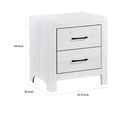 thumbnail image 2 of Dtwnek Nightstand with 2 Drawers and Handles, White, 2 of 6