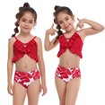 thumbnail image 2 of Maillot de Bain Bikini pour Filles Mode : 2 Pcs Maillot de Bain à Volants pour Enfants, 2 of 9