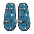 thumbnail image 1 of Fotbe Construction Trucks Pantuflas Peludas para Mujer con Estampado, Zapatillas de Peluche, Zapatos de Invierno para Casa, Uso Interior y Exterior-Medium, 1 of 8
