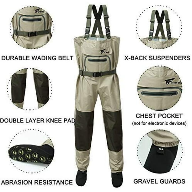 Pantalon de pecheur purof chest wader s5 ci vert résistant