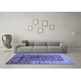 thumbnail image 3 of Ahgly Company Machine Washable Indoor Rectangle Oriental Blue Industrial Area Rugs, 8' x 12', 3 of 4