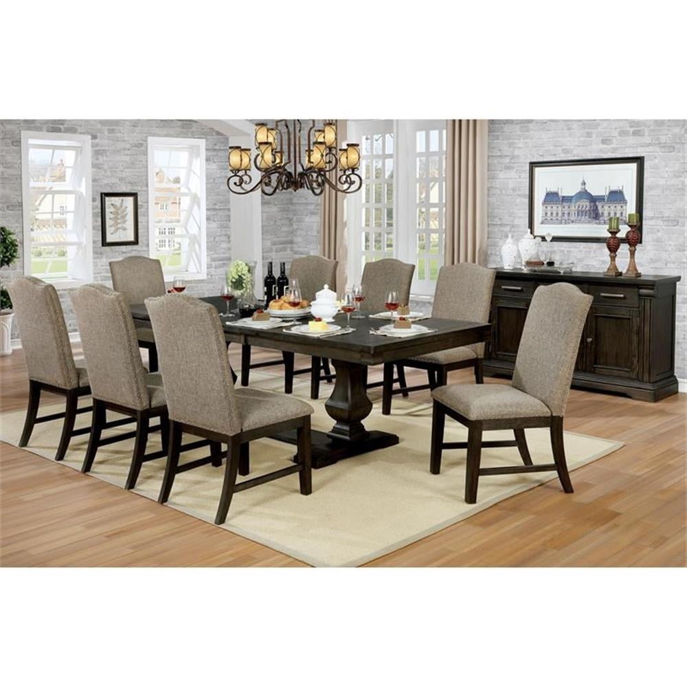 Bowery Hill Solid Wood Expandable Dining Table in Espresso Finish