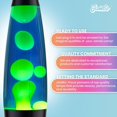 thumbnail image 3 of Lámpara Liquid Motion JAMBO Magma Light de 16 pulgadas, azul con cera amarilla/verde, 3 of 9