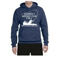 thumbnail image 2 of Missed Your Call Fishing Line Joke Fishing Unisex Graphic Hoodie Sweatshirt, Vintage Heather Navy, Small, 2 of 3