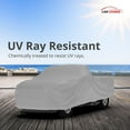 thumbnail image 5 of Weatherproof Truck Cover Compatible with 1960-1989 GMC C-K Regular Cab & Camper Shell - 5L Outdoor & Indoor - Protect from Rain, Snow, Hail, Sun - Theft Cable Lock, Bag & Wind Straps, 5 of 9