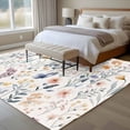thumbnail image 5 of Spring Floral Area&nbsp;Rug 5x8ft Watercolor Flower Romantic Butterflies Farmhouse Rustic Non-Slip&nbsp;Washable Square&nbsp;Rugs Soft Felt Indoor Floor Mat for Bedroom Kitchen Living Room Bathroom, 5 of 9