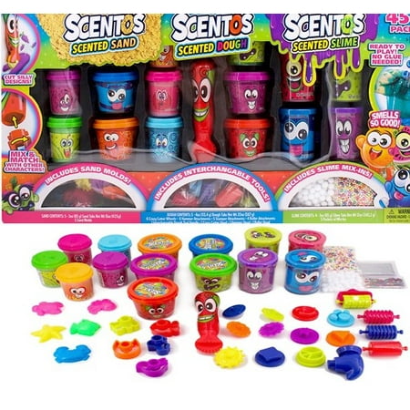 Scentos Scented Compound 45+ Piece Value Pack with Sand, Dough & Slime