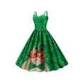 thumbnail image 2 of Liacowi Womens St Patrick's Day Dress Sleeveless Elegant Printed Cocktail Swing 1950s Vintage Retro Party Dresses, 2 of 9