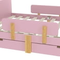 thumbnail image 5 of Miniyam Full Bed with Storage Drawers, Guardrails, Footboard Shelf & Side Hooks for Kid, Pink, 5 of 7
