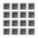 thumbnail image 2 of 16 Piezas Tapas de Patas Silla Protector Piso Silicona Cuadrado Pies Mesa Muebles Almohadillas Inferior Antideslizante-Gris, 2 of 9