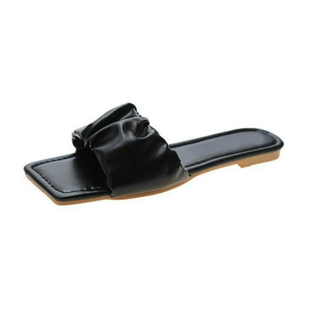 

Women s Slip On Flat Sandals Flat Slip On Slides Slippers Casual Style Perfects For All Season And Occasions Black 39
