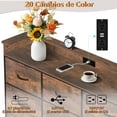 thumbnail image 4 of FURRIFIC Comoda Cajonera para Recamara, Comodas y Cajoneras con 2 Salidas y 2 USB Luces Led, Mueble Organizador Cajoneras de Estructura Metal con 9 Cajones, Almacenamiento de Casa y Oficina (Blanco), 4 of 9